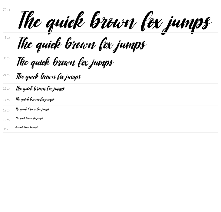 Raspberry Italic Waterfall