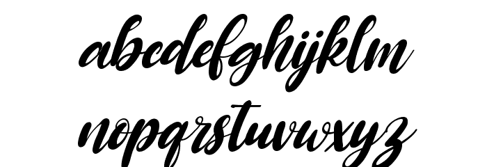 Raspberry Italic Font LOWERCASE