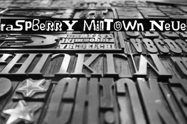 Raspberry Miltown Neue Font examples