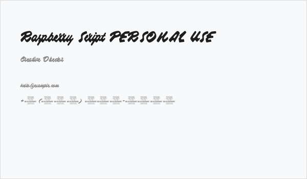 Raspberry Script PERSONAL USE Business Card