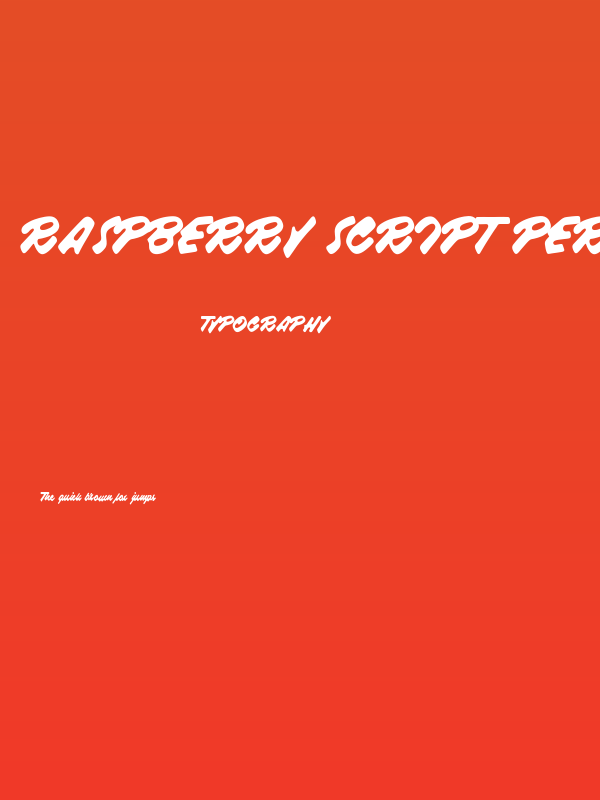 Raspberry Script PERSONAL USE Poster