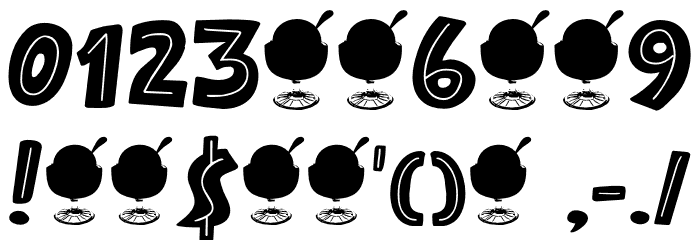 Raspberry Sherbet Inline DEMO Regular Font OTHER CHARS