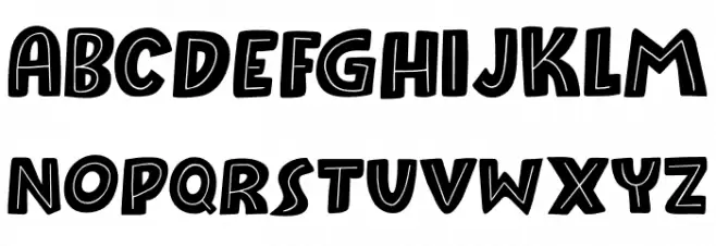 Raspberry Sherbet Inline DEMO Regular フォント 大文字