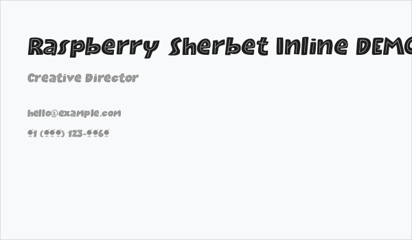 Raspberry Sherbet Inline DEMO Regular Business Card