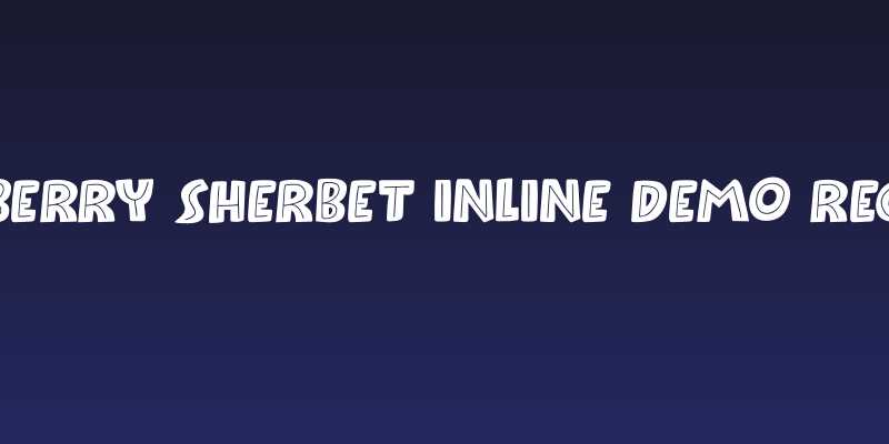 Raspberry Sherbet Inline DEMO Regular Social Header