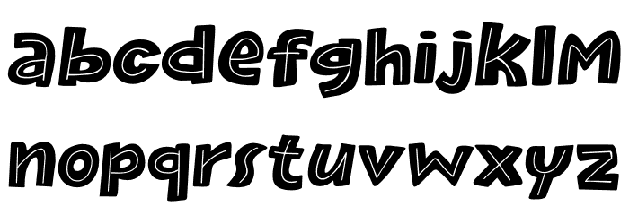 Raspberry Sherbet Inline DEMO Regular Font LOWERCASE