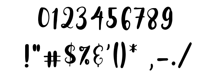 Raspberry Font OTHER CHARS