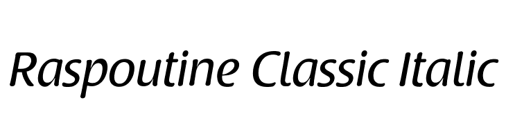 Raspoutine Classic Italic Font