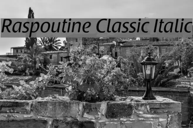 Raspoutine Classic Italic Font examples