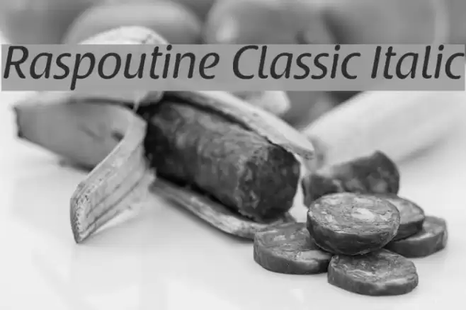 Raspoutine Classic Italic Font examples