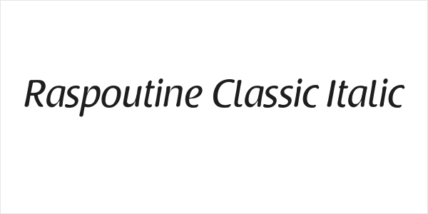 Raspoutine Classic Italic Logo