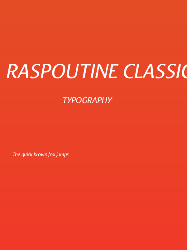 Raspoutine Classic Italic Poster