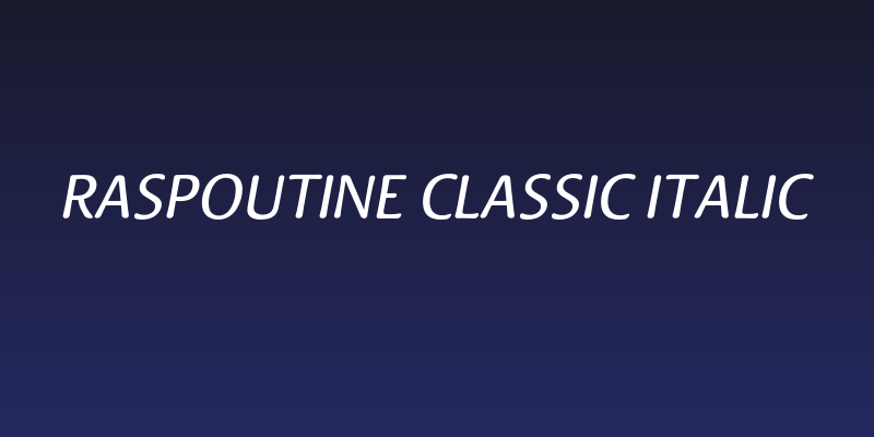 Raspoutine Classic Italic Social Header