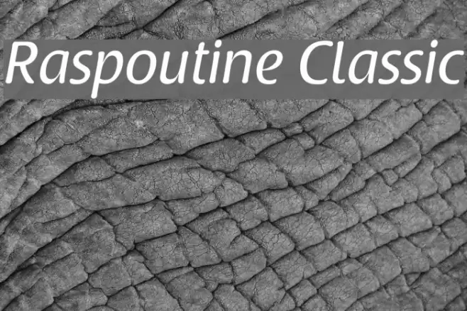 Raspoutine Classic Font examples