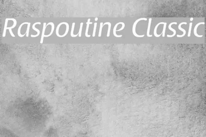 Raspoutine Classic Font examples