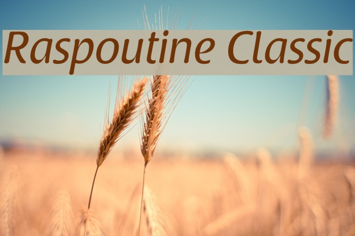 Raspoutine Classic Font examples