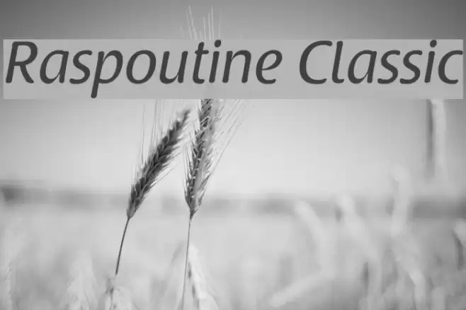 Raspoutine Classic Font examples