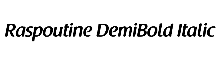 Raspoutine DemiBold Italic Font