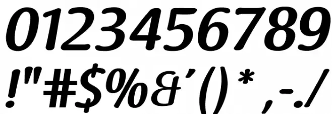 Raspoutine DemiBold Italic Font OTHER CHARS