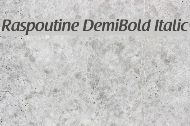 Raspoutine DemiBold Italic Example 3