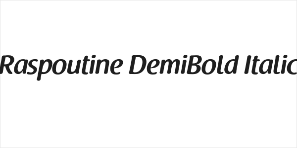 Raspoutine DemiBold Italic Logo