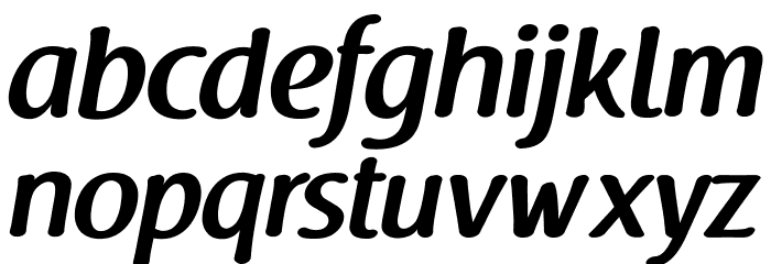 Raspoutine DemiBold Italic Font LOWERCASE