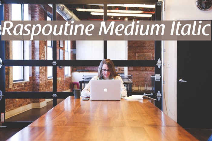 Raspoutine Medium Italic Font examples