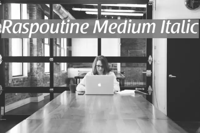 Raspoutine Medium Italic Polices examples