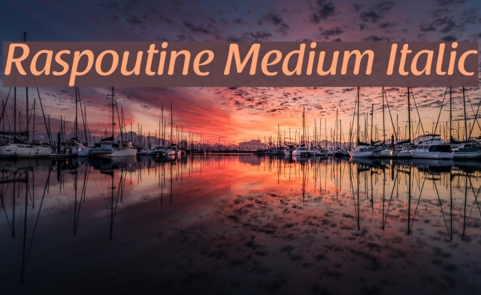 Raspoutine Medium Italic Font examples