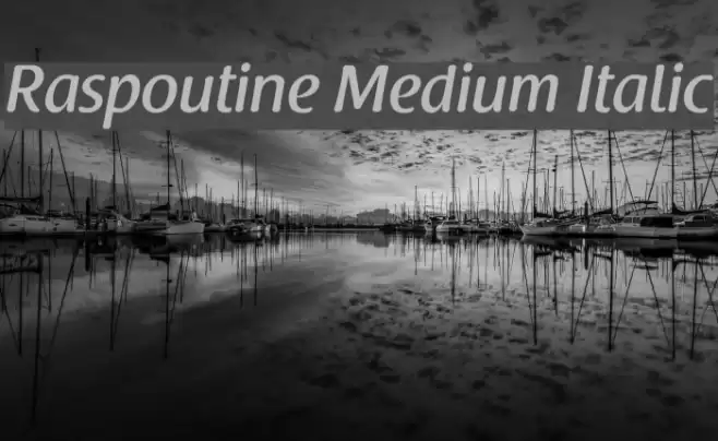 Raspoutine Medium Italic Polices examples
