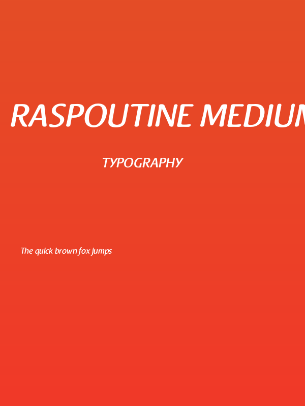Raspoutine Medium Italic Poster
