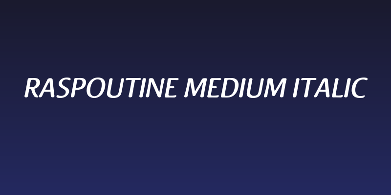 Raspoutine Medium Italic Social Header
