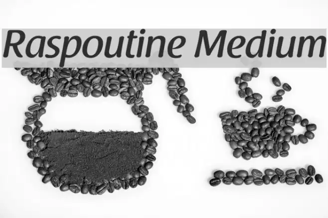 Raspoutine Medium Font examples