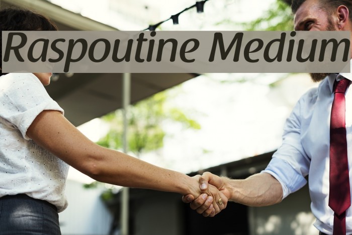 Raspoutine Medium Font examples
