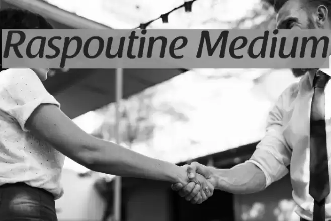 Raspoutine Medium Font examples