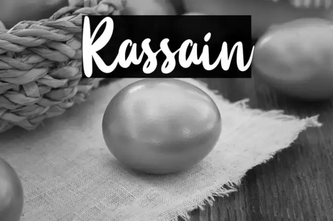 Rassain Font examples