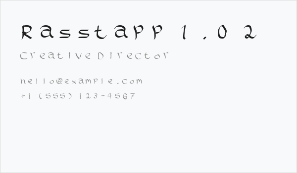 Rasstapp 1.0 2 Business Card