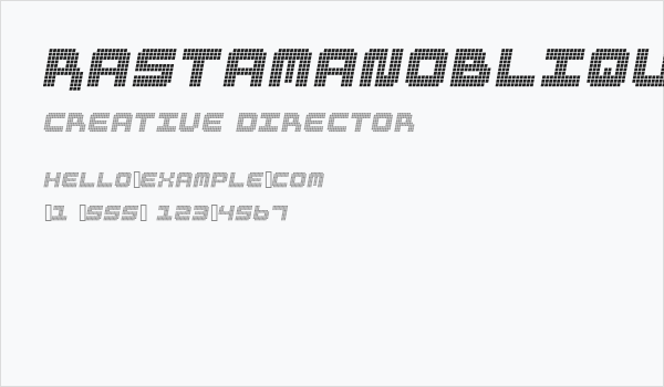 RastaManOblique Business Card