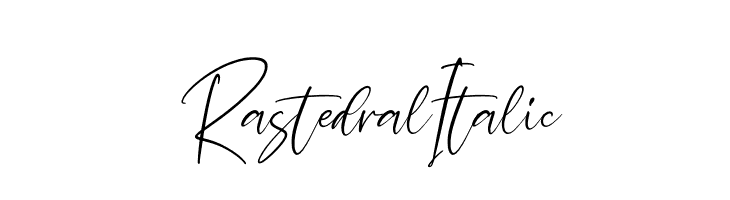 Rastedral Italic  Frei Schriftart Herunterladen