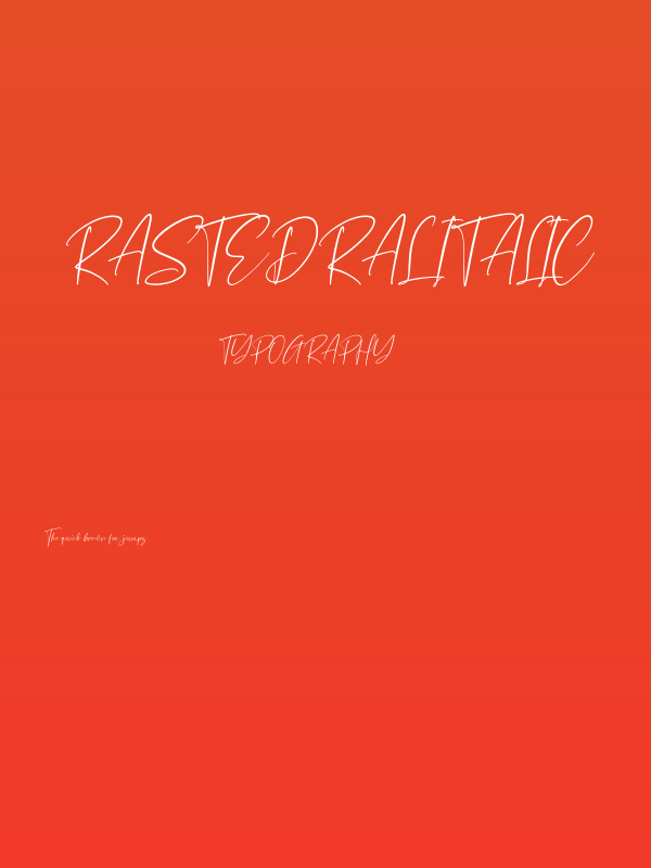 Rastedral Italic Poster
