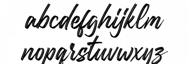 Rastelay Regular 字体 小写