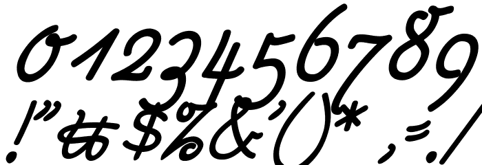 Rastenburg Schraeg U1SY Font OTHER CHARS