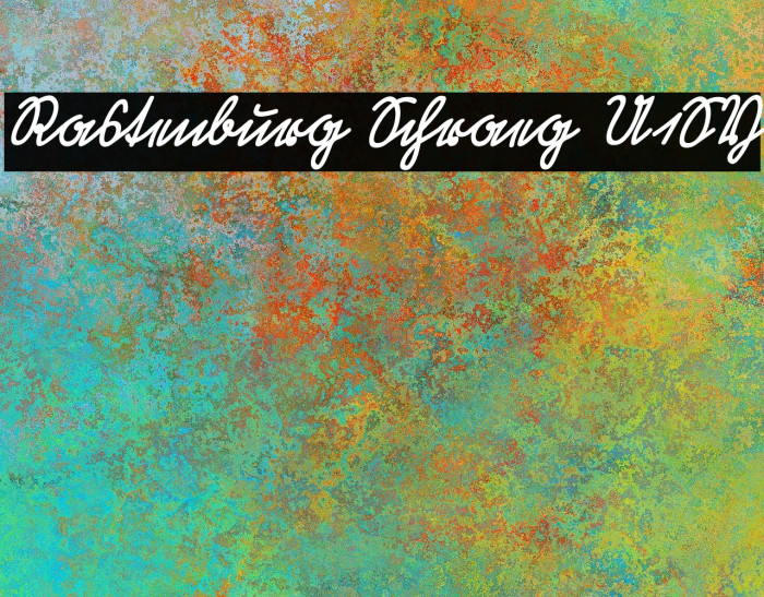 Rastenburg Schraeg U1SY Font examples