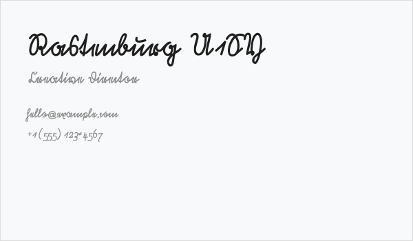 Rastenburg U1SY Business Card