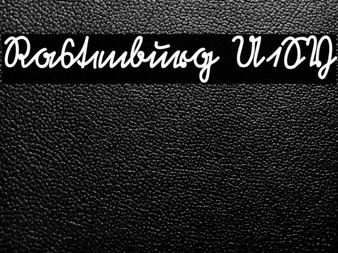 Rastenburg U1SY Font examples