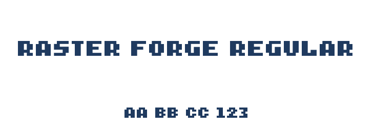 Raster Forge Regular Font Preview