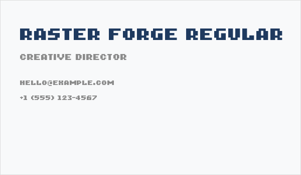 Raster Forge Regular Business Card
