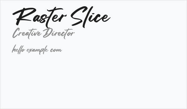 Raster Slice Business Card