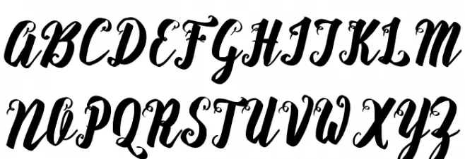 RasterizeScript-Bold 字体 大写