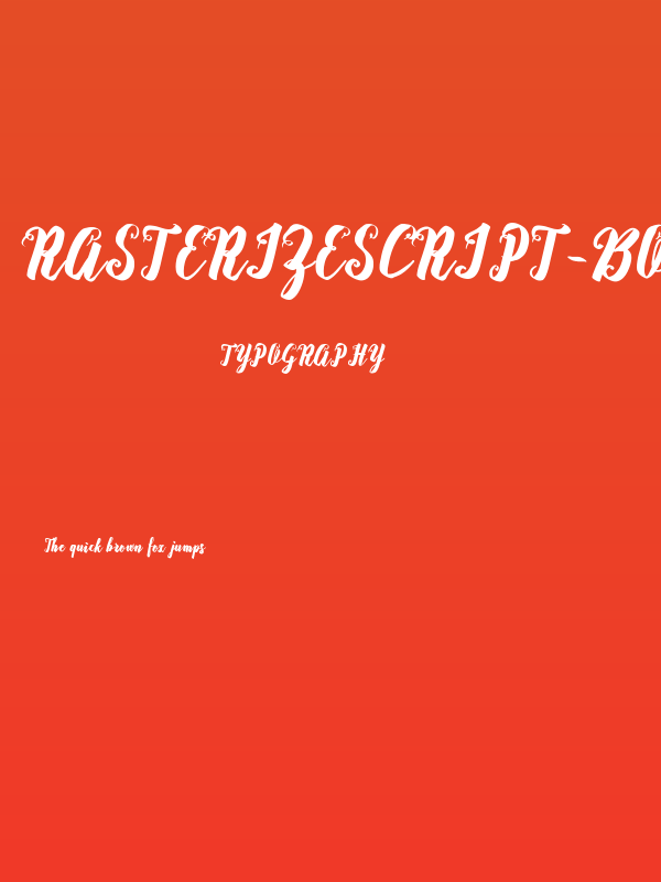RasterizeScript-Bold Poster